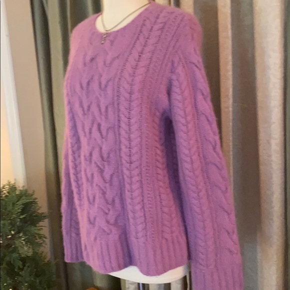 J. Crew Angora Lambswool Cable Knit Sweater - Picture 4 of 8